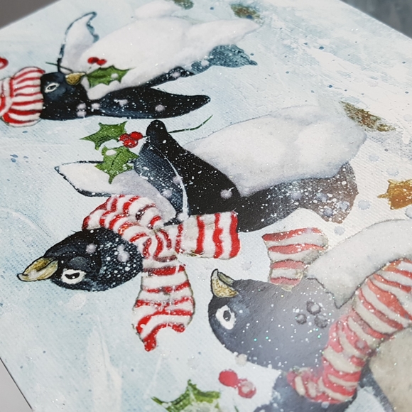 🎅🏼10 pcs Cartes de Noël avec pingouins 5.4"x7 75" pouces - Picture 4 of 9